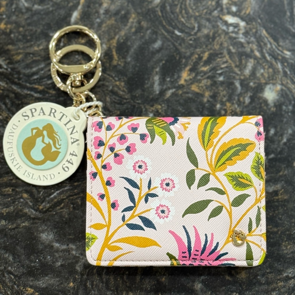 Spartina 449 Floral Keychain Wallet - Pepper Hall Thistle